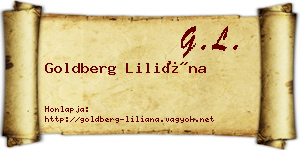 Goldberg Liliána névjegykártya